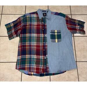 Vintage GANT patchwork madras Salty Dog size XL men’s plaid button up